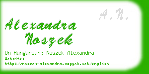 alexandra noszek business card